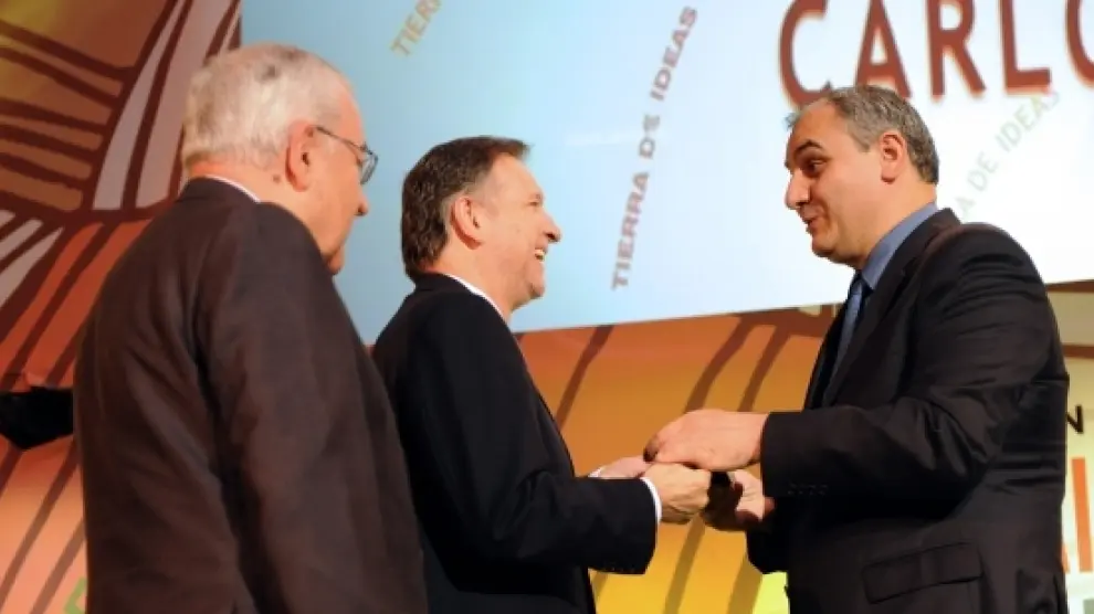 Iglesias y Biel entregaron el Premio Aragón a Carlos Barrabés