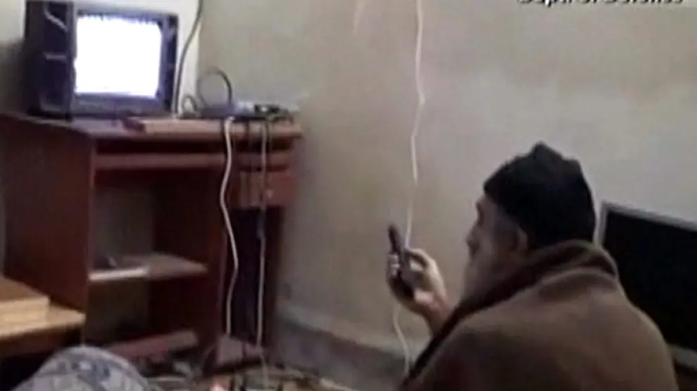 Bin Laden en su casa de Abbottabad, poco antes de ser asesinado