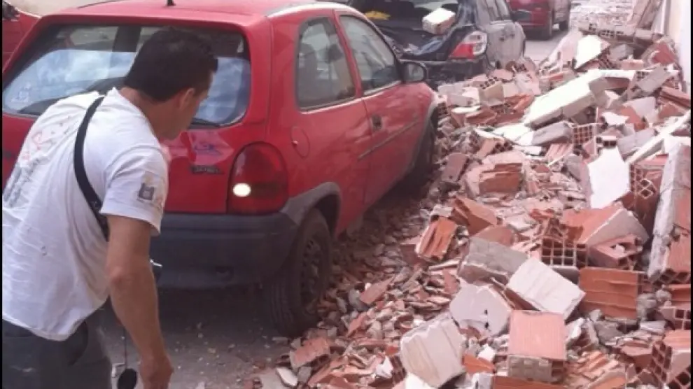Imagen de los destrozos ocasionados por el terremoto en Lorca