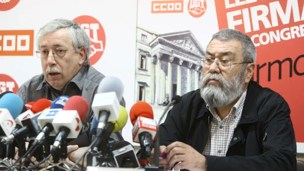 Ignacio Fernández Toxo y Cándido Méndez en una imagen de archivo