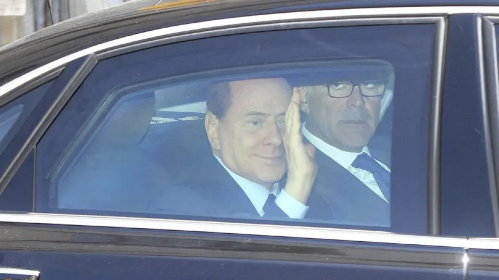 Silvio Berlusconi, comparece en el tribunal, en el día de los comicios locales