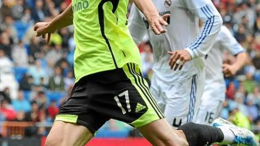 Lafita anota el 0-1 en el Bernabéu el pasado 30 de abril.