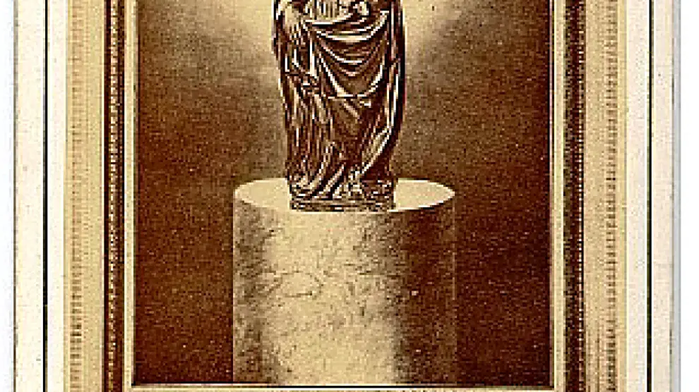Una estampilla de la Virgen del Pilar, obra de Mariano García