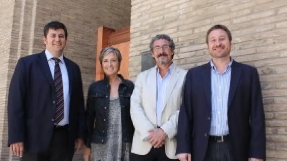 Nieves Ibeas, José Luis Soro, Gregorio Briz y Joaquín Palacín, diputados del grupo CHA