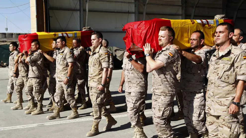 Despedida a dos militares españoles fallecidos en Afganistán