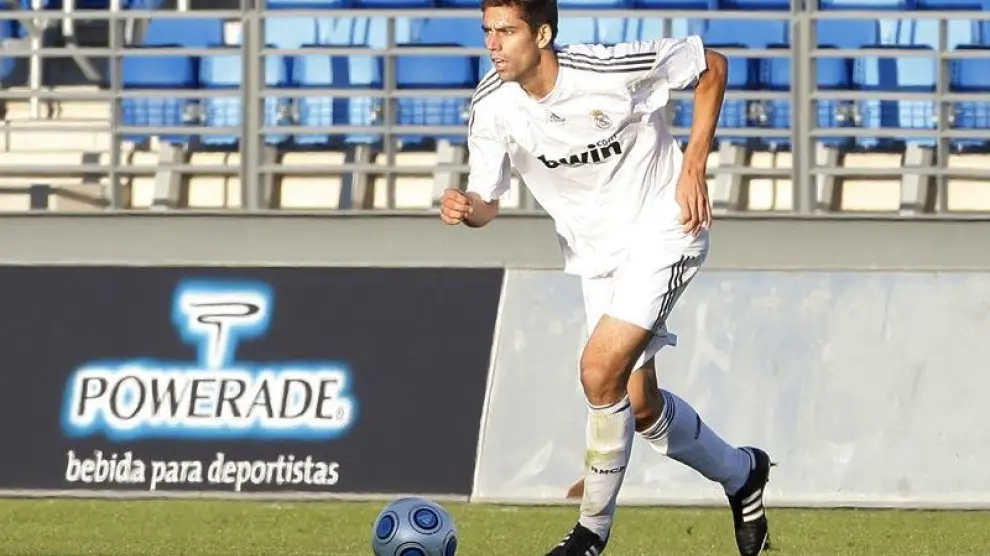 David Mateos durante un partido con el Real Madrid