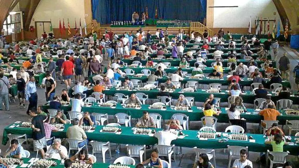Imagen de una pasada edición del torneo de ajedrez de Benasque.
