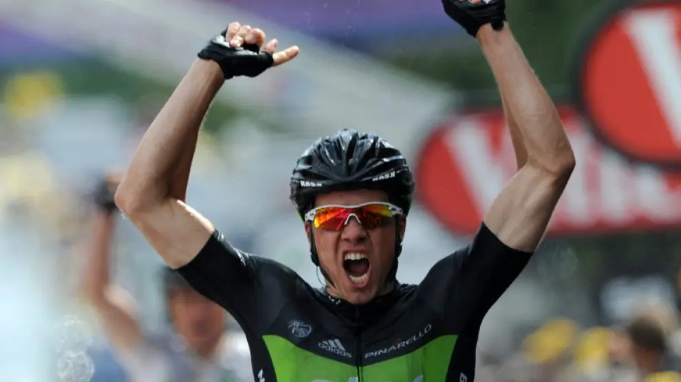 Edvald Boasson Hagen, este jueves, tras su victoria en la sexta etapa del Tour de Francia