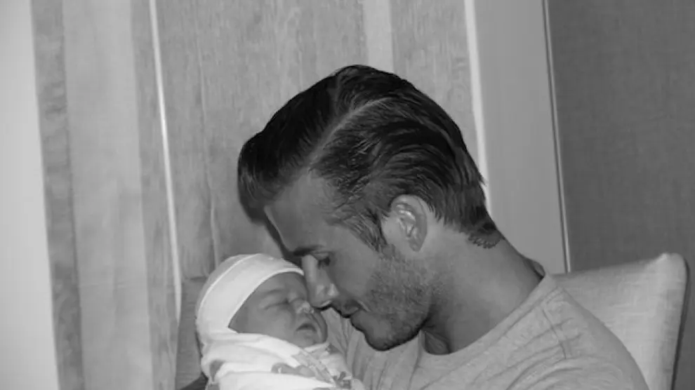 David Beckham con su hija Harper Seven.