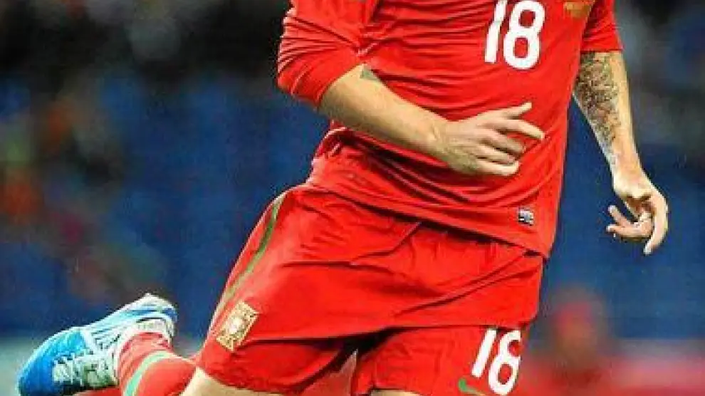 Hugo Almeida, en un partido reciente con la selección de Portugal.