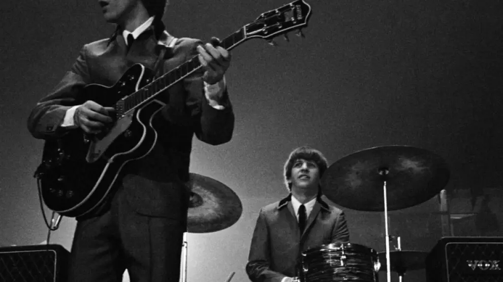 Imagen del primer concierto de los Beatles en EE. UU.