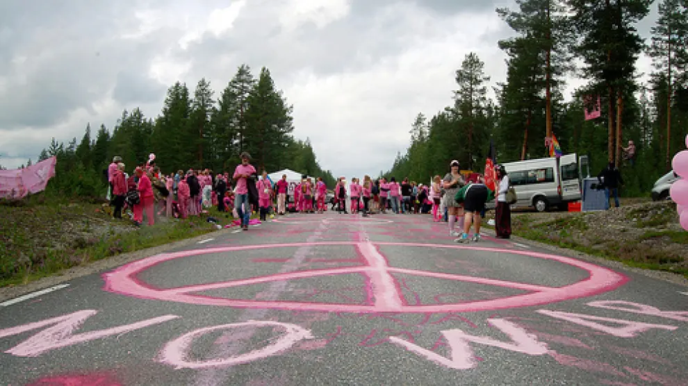 Protesta en Suecia, en la que fue detenido un zaragozano