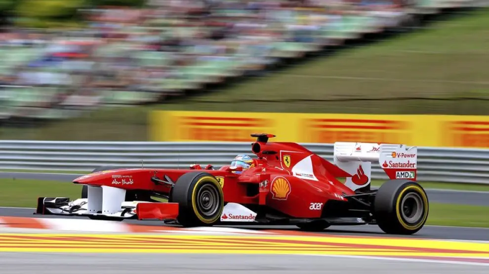 El piloto español Fernando Alonso, en los entrenamientos libres.