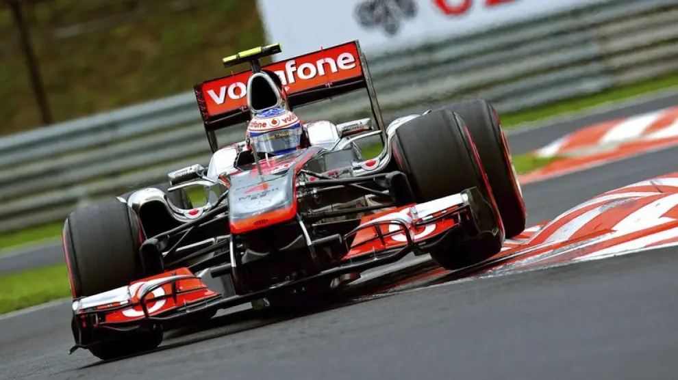 El piloto Jenson Button en la pole