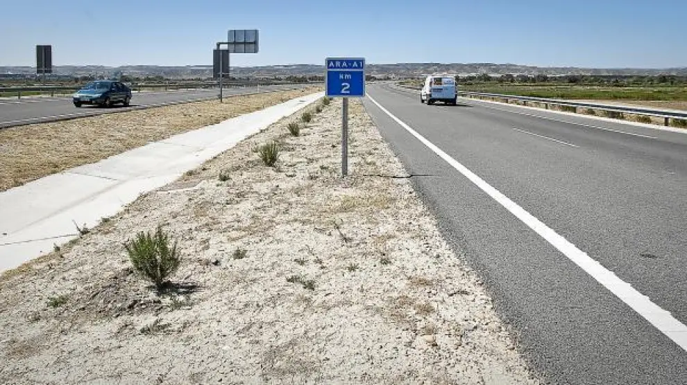 Imagen de archivo de una carretera aragonesa