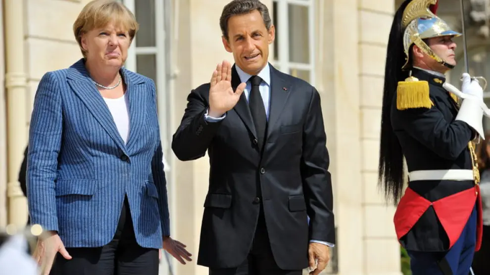 Nicolás Sarkozy y Ángela Merkel