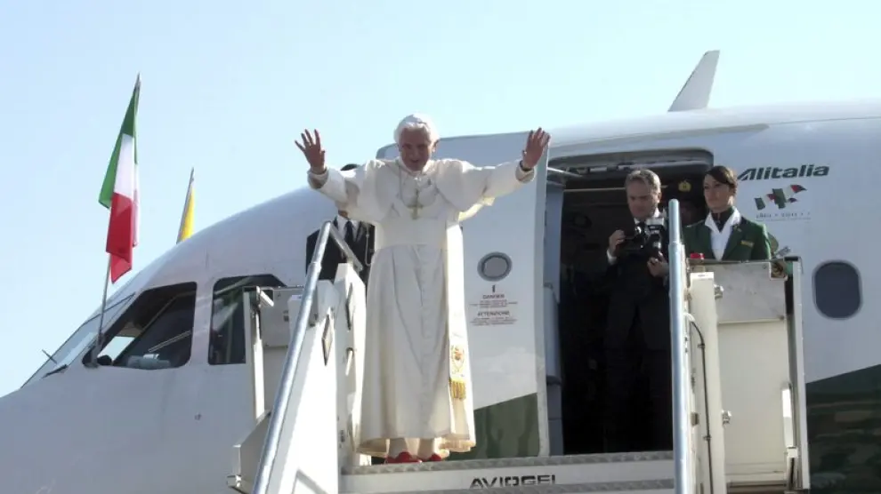 Llegada del Papa al aeropuerto de Barajas