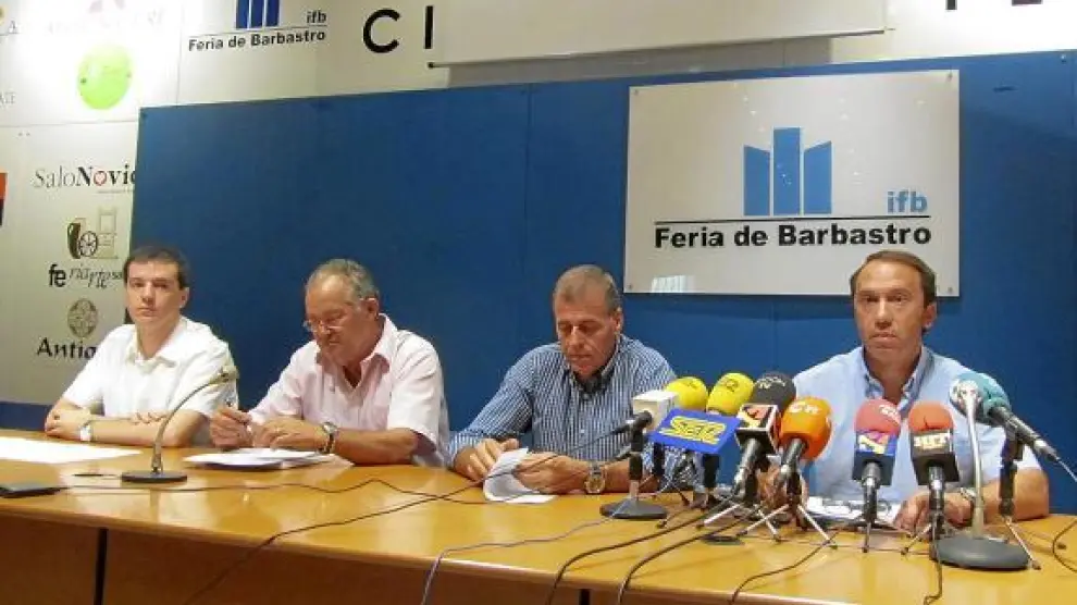 Fernando Salinas, Rosendo Guiral, Antonio Cosculluela y Jesús Lobera, en la presentación de Ferma.