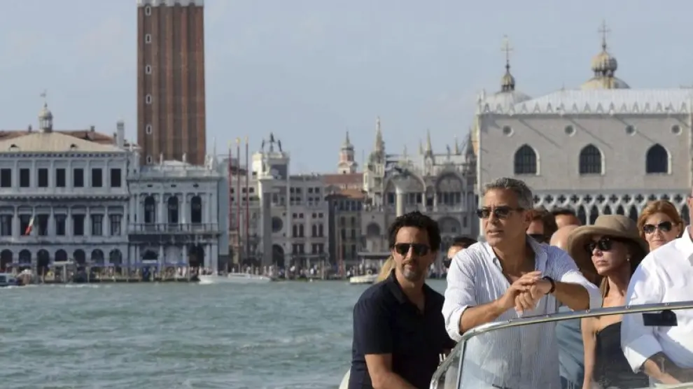 George Clooney llega a la ciudad de los canales