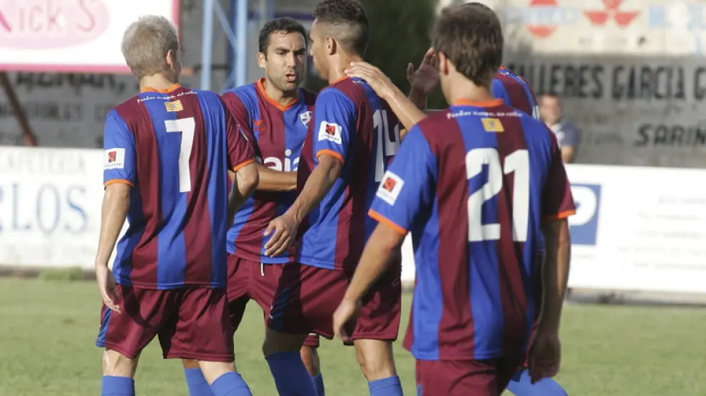Los jugadores de la S.D. Huesca