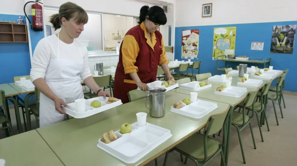 Un comedor escolar en Garrapinillos
