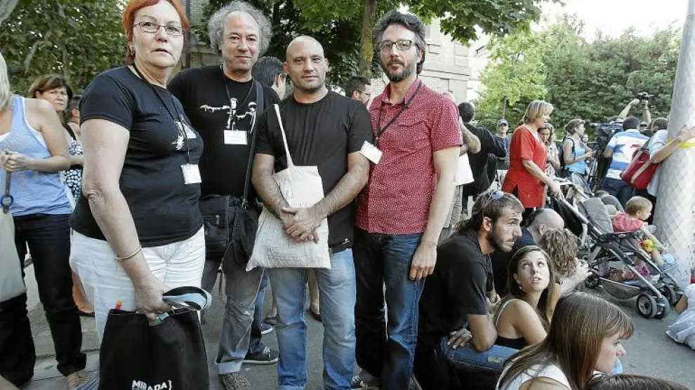 Roser Vila, Joan Raga, Roberto Taboada y Andrés Beladíez entre el público, momentos antes de la inauguración de la Feria.