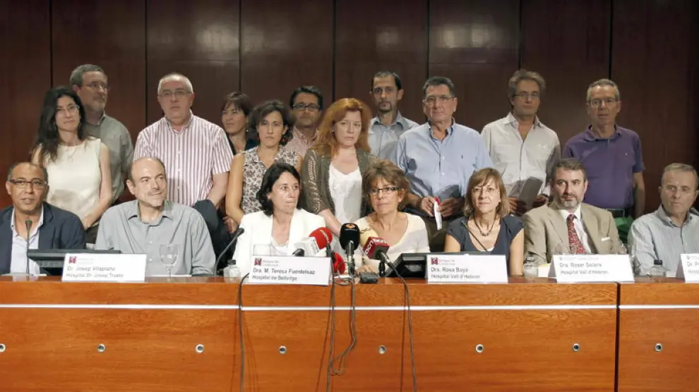 Los delegados del sindicato Metges de Catalunya.