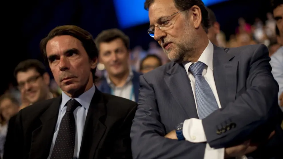Aznar y Rajoy en la convención de málaga