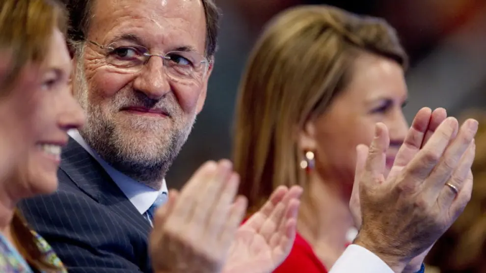 Mariano Rajoy, sonriente durante la convención en Málaga