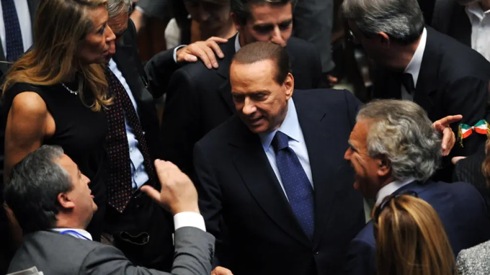 El primer ministro italiano, Silvio Berlusconi, en la Cámara de Diputados