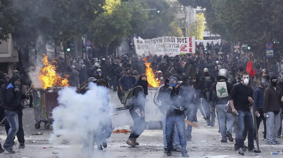 Imagen de la última huelga general en Grecia