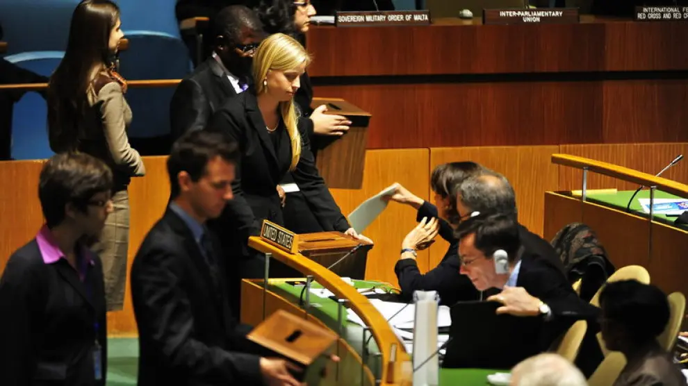 Votación en la sede de la ONU