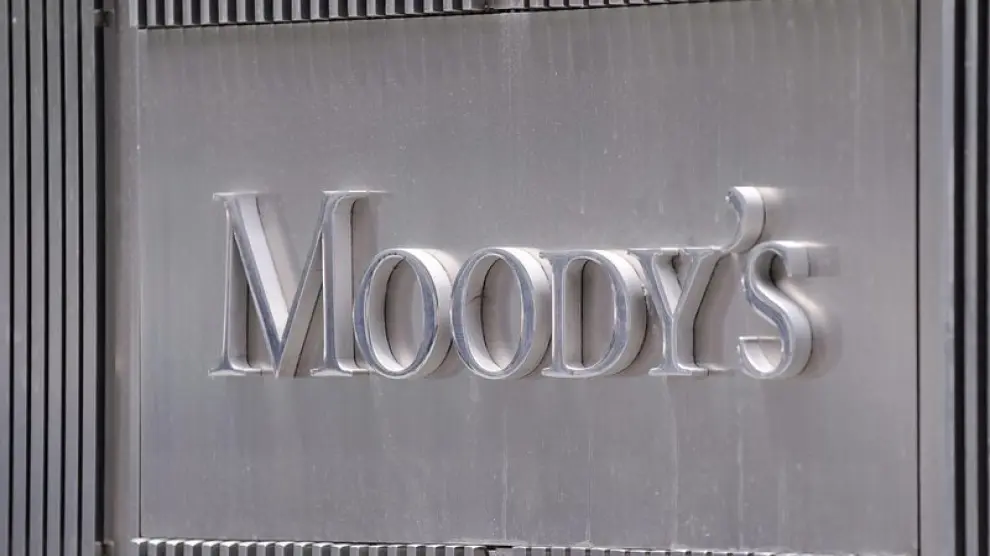 El logotipo de la agencia Moody's en una de sus sedes