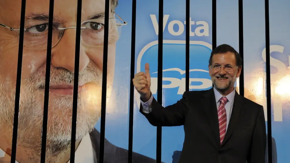 Mariano Rajoy, durante el acto de apertura de campaña