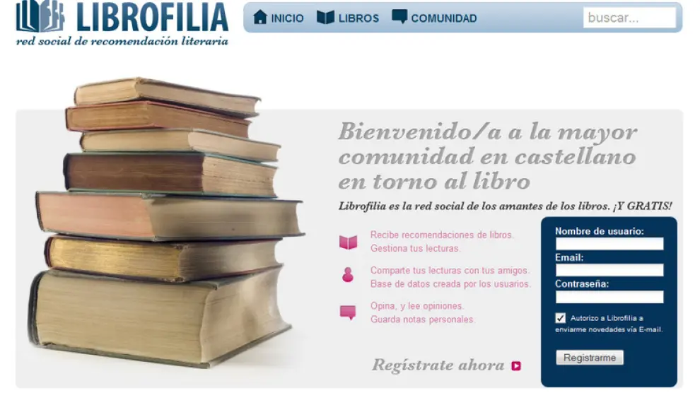 La web aragonesa Librofilia.com alcanza los 11.000 usuarios registrados