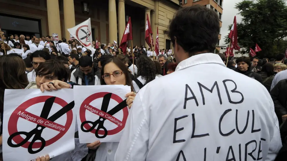 Huelga de los médicos en Cataluña