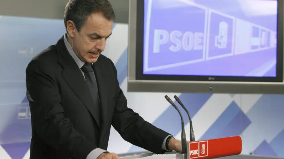 Zapatero en la rueda de prensa