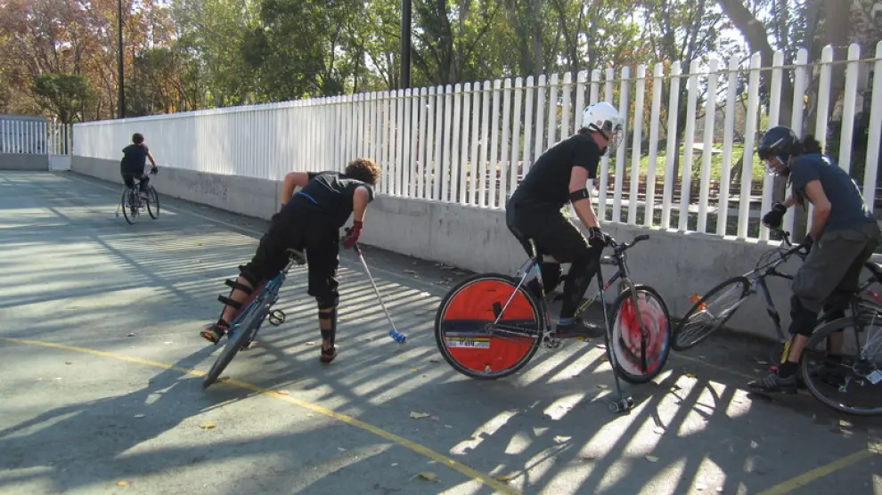 'Bikepolo' en el Parque Bruil