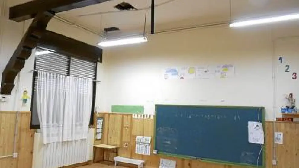 El aula de Infantil (en la foto) se desalojó a principios de curso.