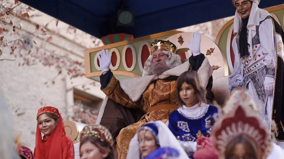 Un momento de la Cabalgata de Reyes de Zaragoza del año 2012