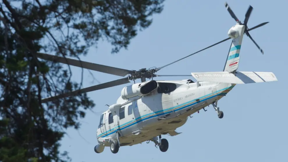 Un helicóptero llevó a la Presidenta hasta su casa