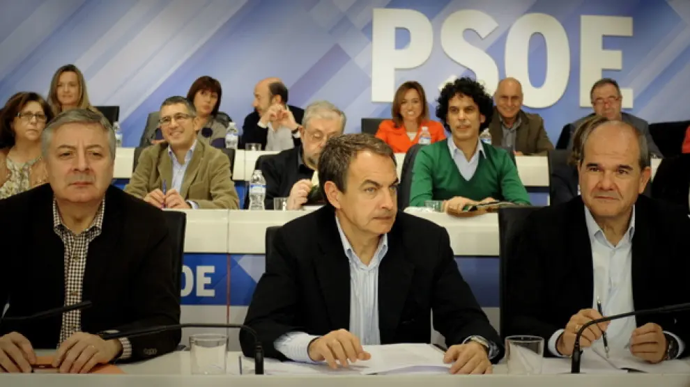 Blanco, Zapatero y Chaves, en el Comité Federal del PSOE