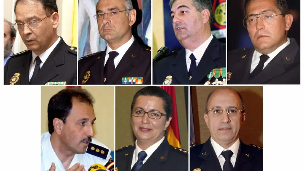 Combo de fotografías de los nuevos nombramientos en la cúpula de la Policía Nacional