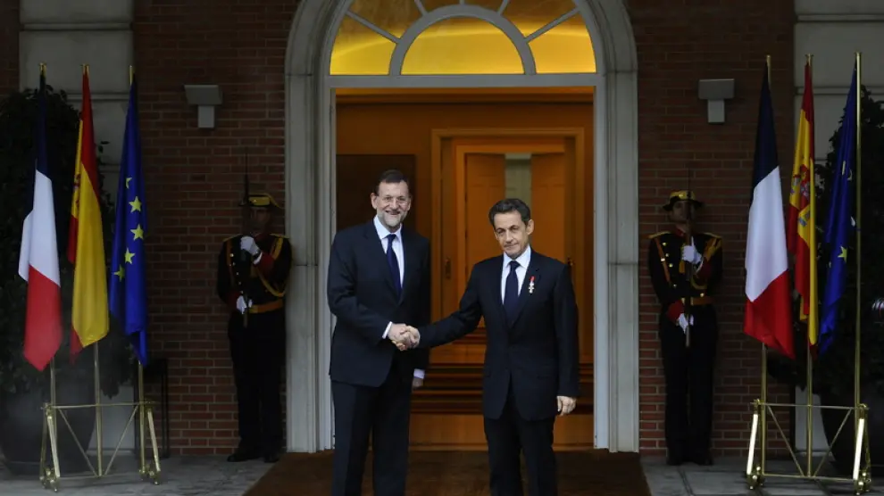 Reunión bilateral entre Rajoy y Sarkozy