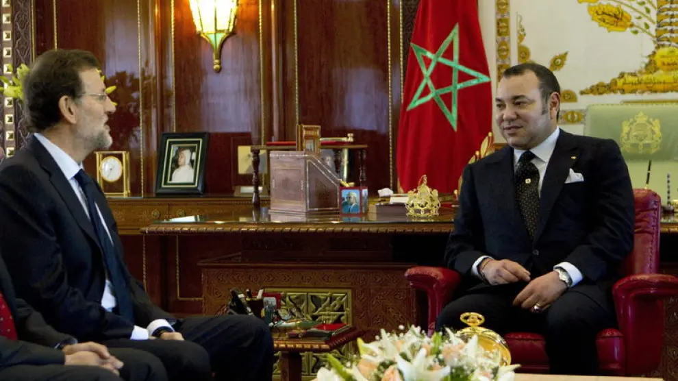 El presidente del Gobierno junto al rey Mohamed VI