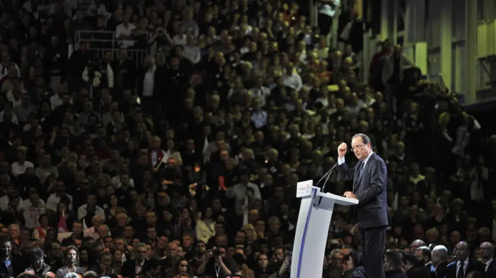 El candidato a la presidencia de Francia, Francoise Hollande
