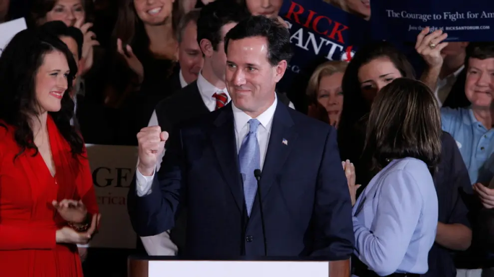Rick Santorum en un acto electoral