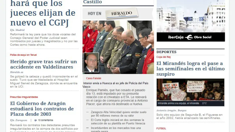 Nueva portada de Heraldo.es