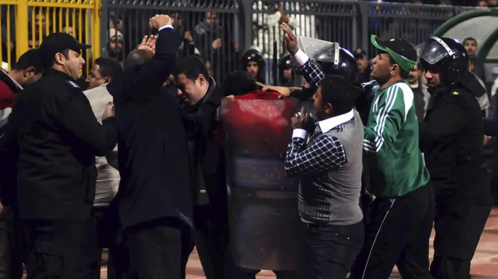 Disturbios originados en un partido de la liga egipcia