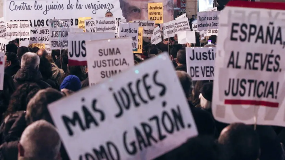 Protesta en Madrid contra la decisión del TS